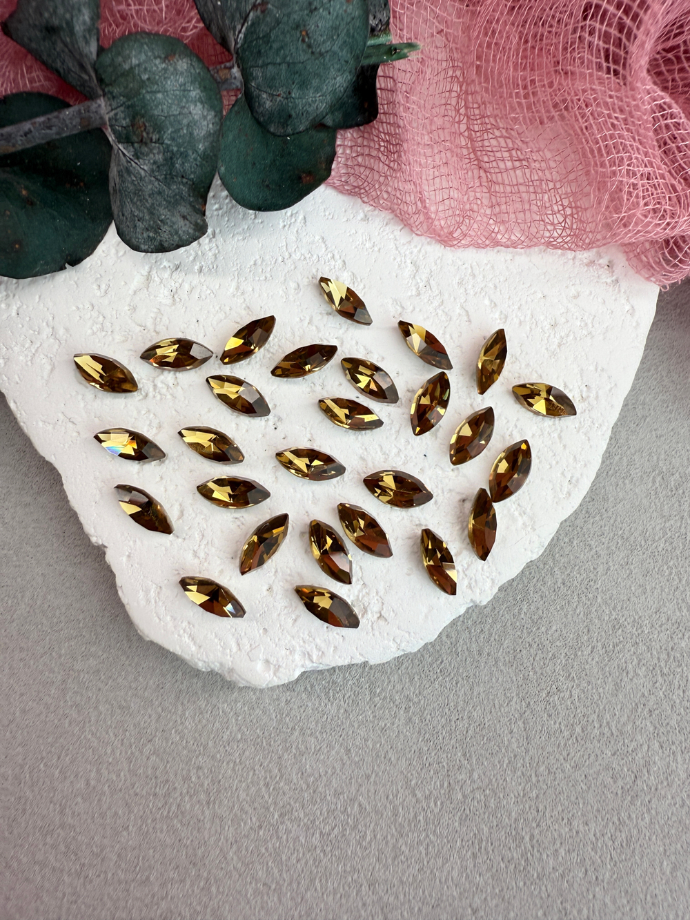 Наветт Navette 10*5 мм, Light smoke topaz