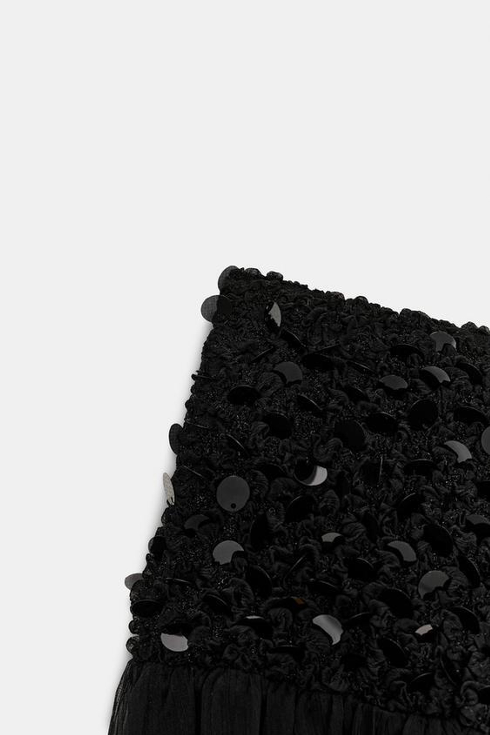 ZARA ЮБКА С ПАЙЕТКАМИ — ZW COLLECTION, ЧЕРНЫЙ