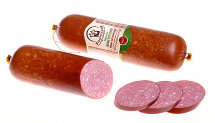 Колбаса "Сервелат Венгерский" варено-копченый Белорусская традиция