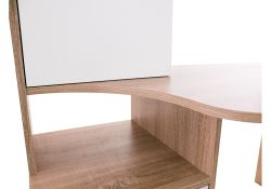 Компьютерный стол КСТ-16 120х60х160 левый дуб сонома / белый