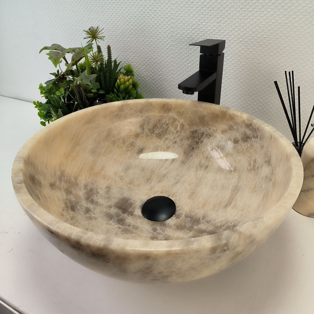 Раковина из оникса Bowl Grey TinLip BO-62910 45*45*17 42