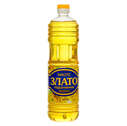 Масло подсолнечное рафинированное «Злато» - 1 л