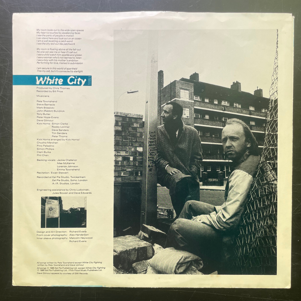 Pete Townshend ‎– White City (A Novel) США 1985г.