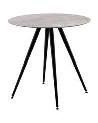Стол Ники круглый столешница керамика Italian light grey 800