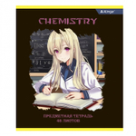 Тетрадь предметная "Химия" А5 48л., клетка, со справочным материалом, скрепка, мелованный картон(стандарт), блок офсет, Alingar "Anime style"