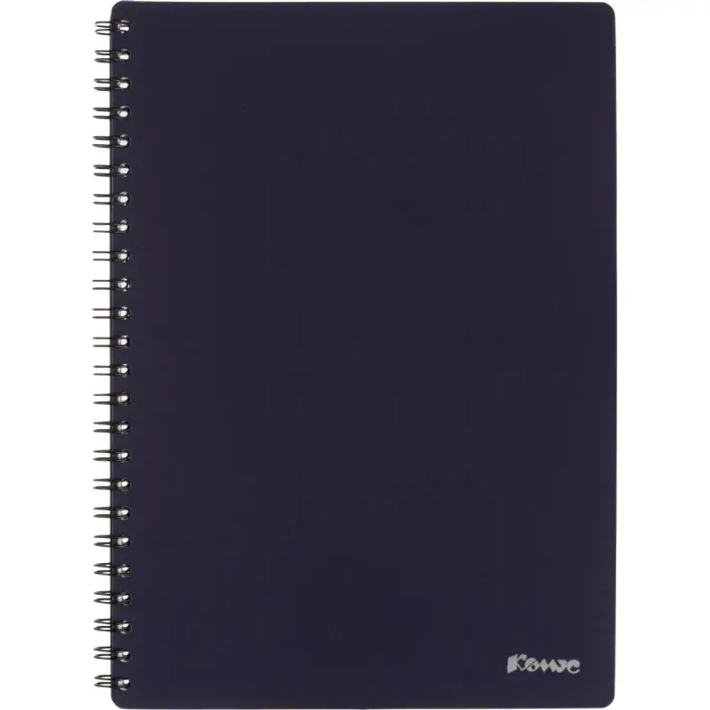 Бизнес-тетрадь Комус А5 60л, кл., обл.пластик, спираль, синяя Classic