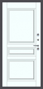 62 Термо (Букле графит/Velluto Bianco)
