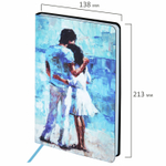 Ежедневник недатированный А5 (138х213 мм) BRAUBERG VISTA под кожу гибкий 136 л. "Amour" (2 штуки в упаковке)