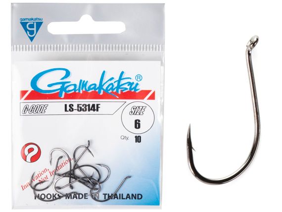 Крючки Gamakatsu LS-5314F HOOKS BLACK разм. 06 10шт.