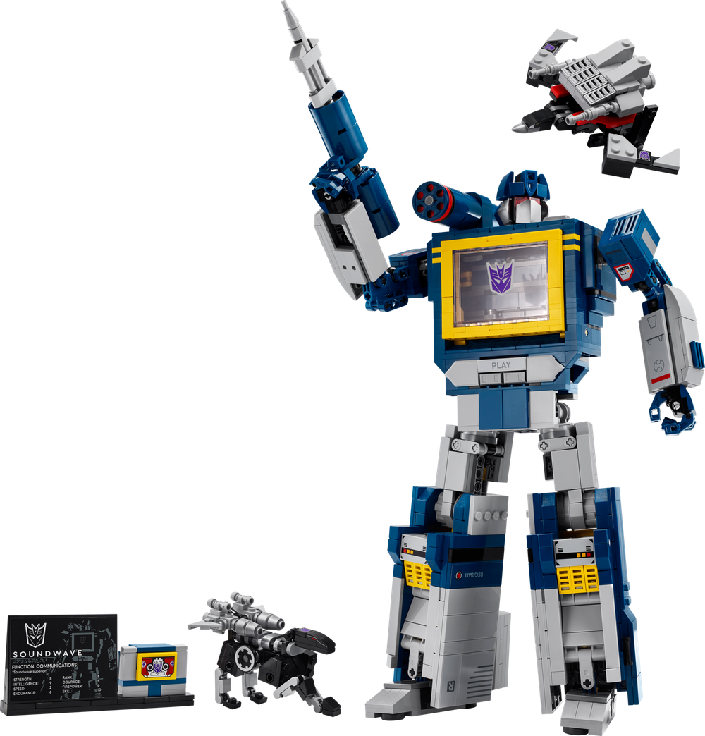 Конструктор Лего Айконс Трансформеры звуковая волна 10358 | LEGO Icons Transformers Soundwave 10358 1505 деталей 18+