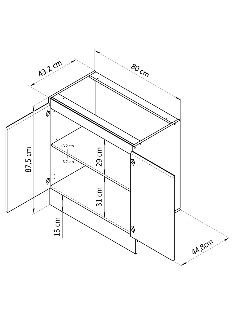 Кухонный модуль напольный 80 см Виола