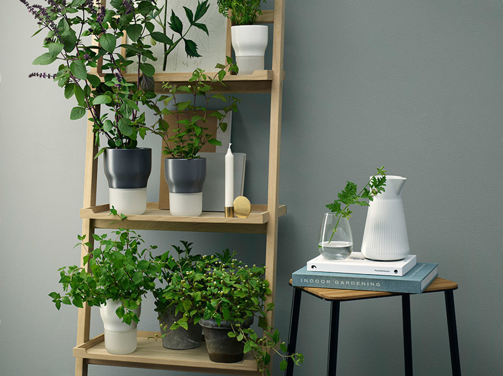 Горшок для растений с функцией самополива d11 см серый