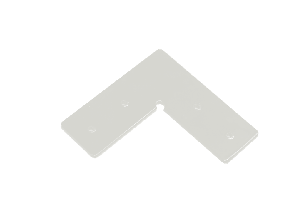 L-образный соединитель для магнитного шинопровода, 98*98*33мм белого цвета