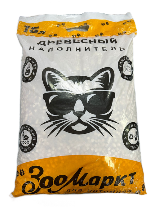 ЗооМаркт наполнитель древесный для кошек березовый