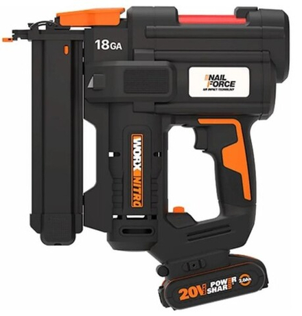 Скобозабиватель аккумуляторный Worx WX844.9 20В, без АКБ и ЗУ