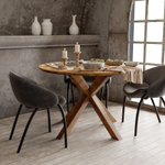 Стол кухонный, 120х120х77, обеденный, круглый, деревянный, из дуба, Dipriz