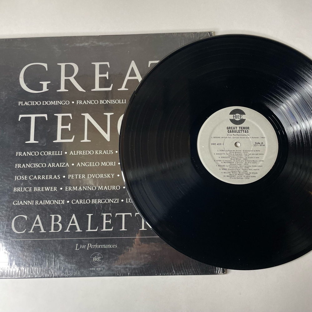 Винтажная виниловая пластинка LP Placido Domingo, Luciano Pavarotti, Great Tenor Cabalettas (США 1980)