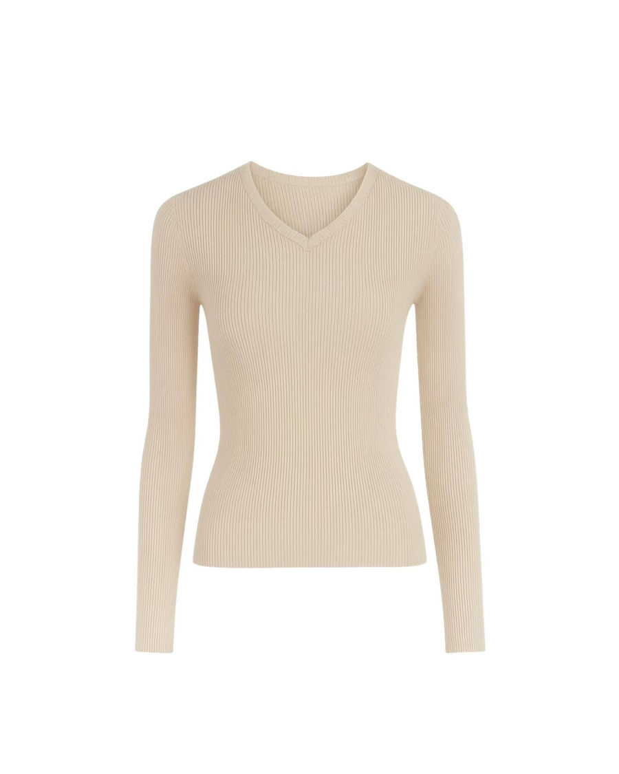 Лонгслив с V-образным вырезом