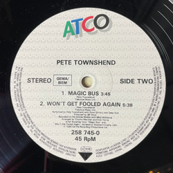 Винтажная виниловая пластинка LP Pete Townshend Give Blood Maxi Single 45 RPM (Germany 1985)