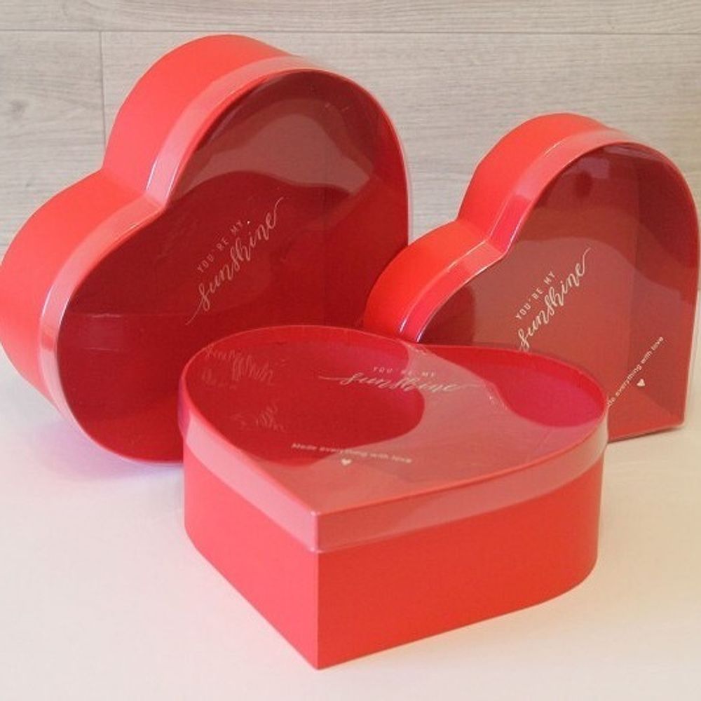 Коробка &quot;Сердце&quot; 23*20,7*9 КРАСНЫЙ