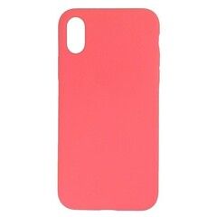 Силиконовый чехол Silicon Case WS для iPhone X, Xs (Светло-красный)