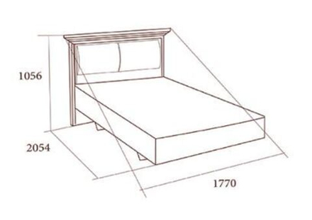 ЛОРЕНЦО Кровать без н/с с вертикальным мягким элементом  (Дуб Сторсанд)