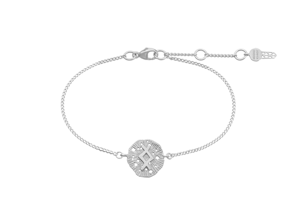 Браслет с руническим медальоном-амулетом Ингуз на цепочке, позолота