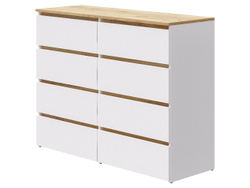 Комод-23 Белый/Кр.золотой