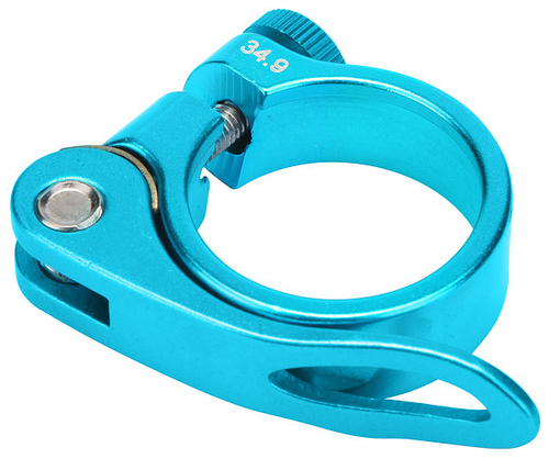 Зажим подседельной трубы 34.9мм BLF-Z1 STELS с эксцентриком, алюминиевый синий