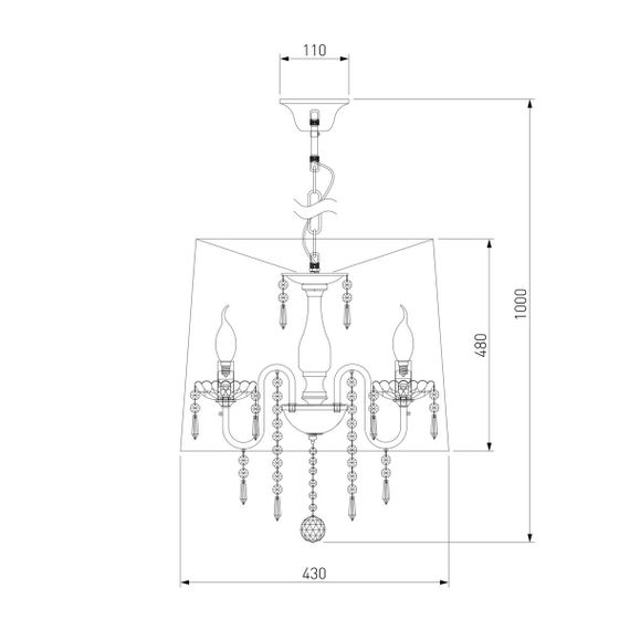 Подвесная люстра Eurosvet 2045/5 хром/белый