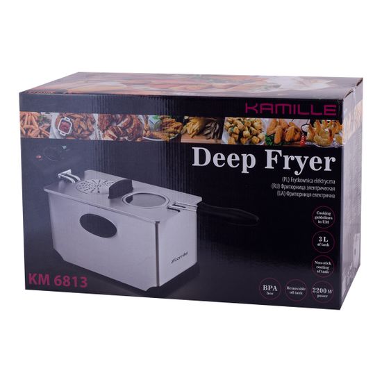 Фритюрница электрическая 3 л Kamille KM-6813