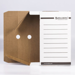 Короб архивный с клапаном А4 (260х325 мм), 75 мм, до 700 листов, плотный, микрогофрокартон, БЕЛЫЙ, BRAUBERG