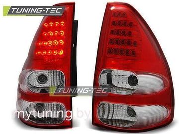 Задние фонари red white led для Toyota Land Cruiser Prado 120