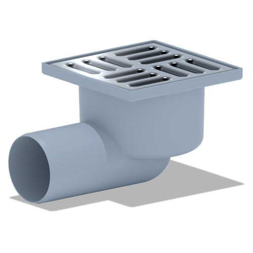 50 трап с гориз. спуском, н/рег решетка 100х100 нерж АНИ пласт TA5102