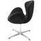 Кресло Swan, графитовая экозамша