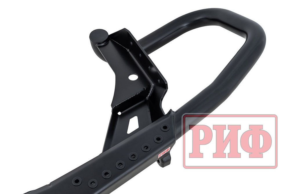 Бампер задний силовой/защита штатного бампера Nissan Patrol Y62 c квадратом под фаркоп РИФ