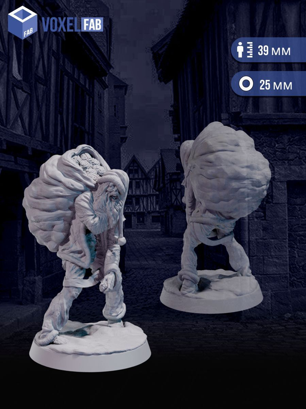 Зомби-Санта миниатюра для ДнД и настольных игр