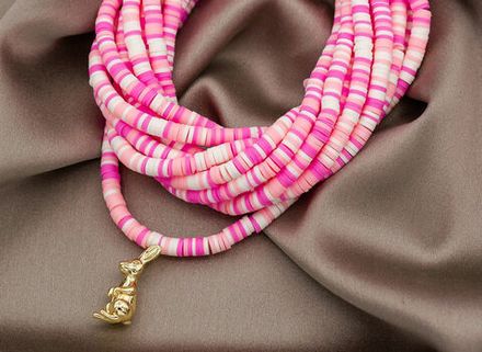 Нить каучуковых бусин 6мм (опт)