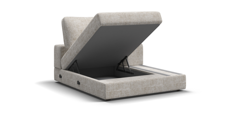 Босс Модуль оттоманка правая Шенилл Смарт кварц