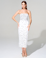 Корсетное платье с кристаллами