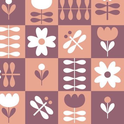 Стрекозы и тюльпаны, белый