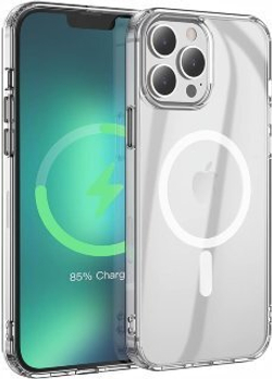 Чехол для телефона iPhone 15 Pro Max Hoco Magnetic series airbag anti-fall (прозрачный)