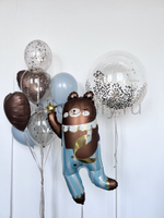 Набор шаров на выписку "Мишка в полосатых штанишках", дизайн №7