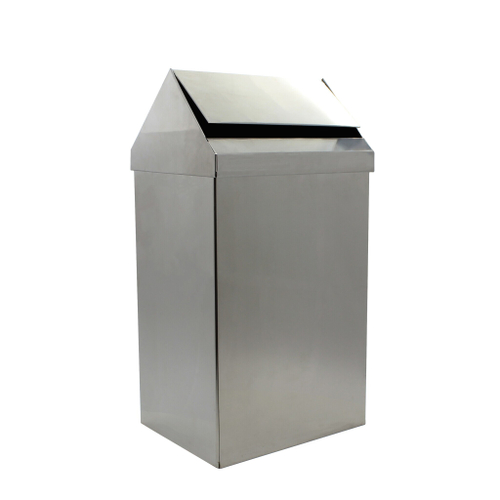 Контейнер для мусора с качающейся крышкой 40 л. нерж. сталь NOFER 14075.40.B глянцевый