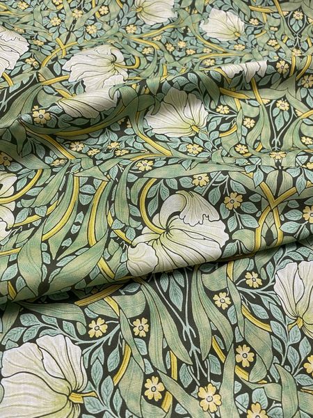 Pimpernel Bayleaf теплая трава, У. МОРРИС, 100% хлопок Handmade Fabrics 3
