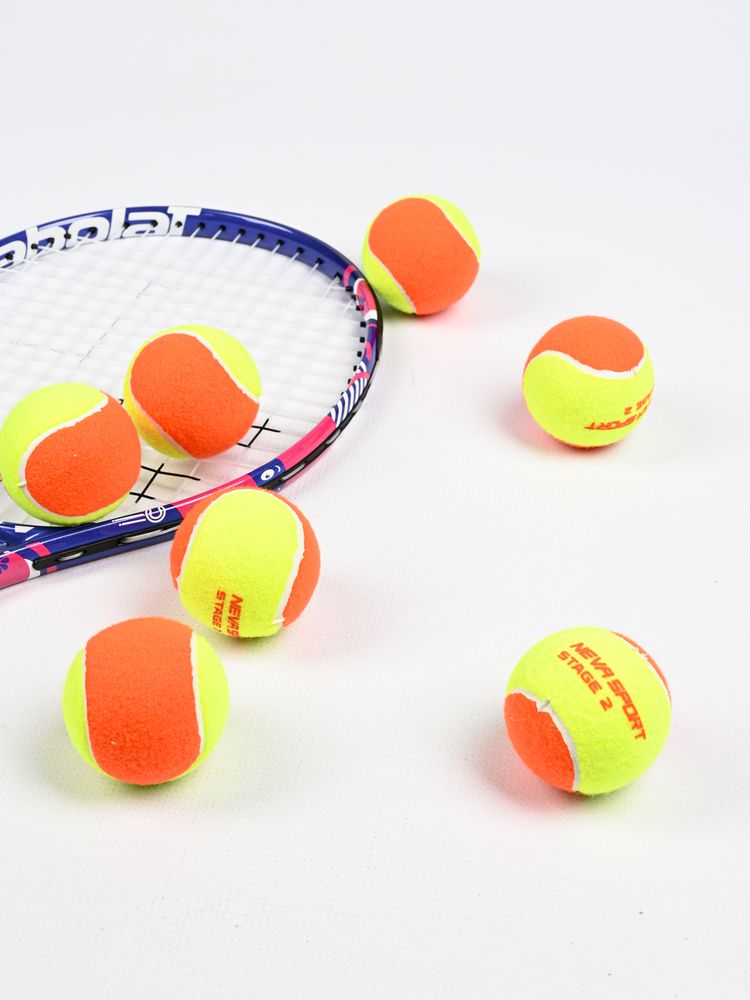 Детские теннисные мячи NEVA SPORT Orange (36 мячей в пакете)