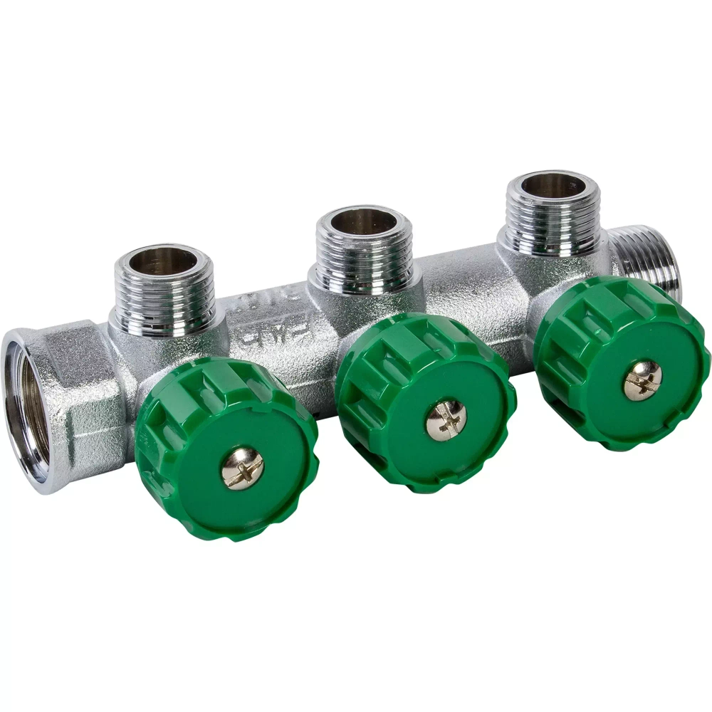 Арт. 18704559Коллектор Far на 3 выхода 3/4"x1/2" наружная резьба