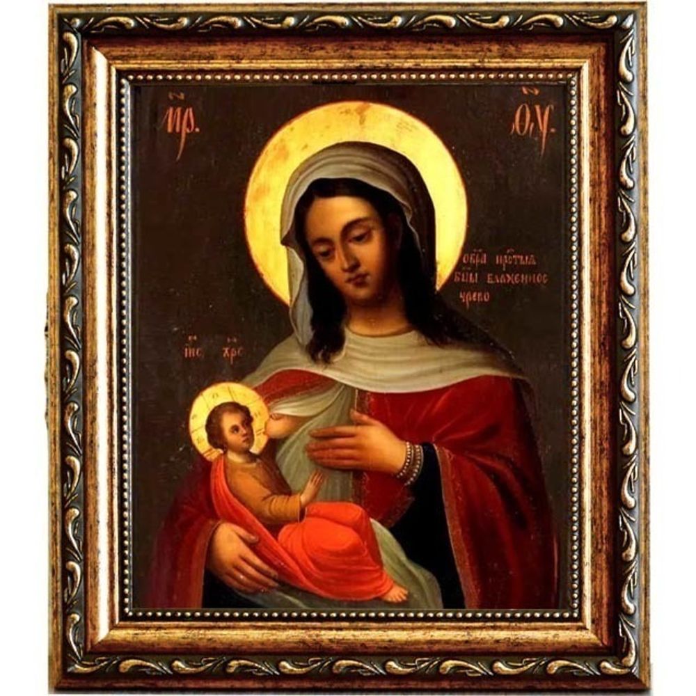 Блаженное Чрево. Барловская икона Божьей Матери на холсте.