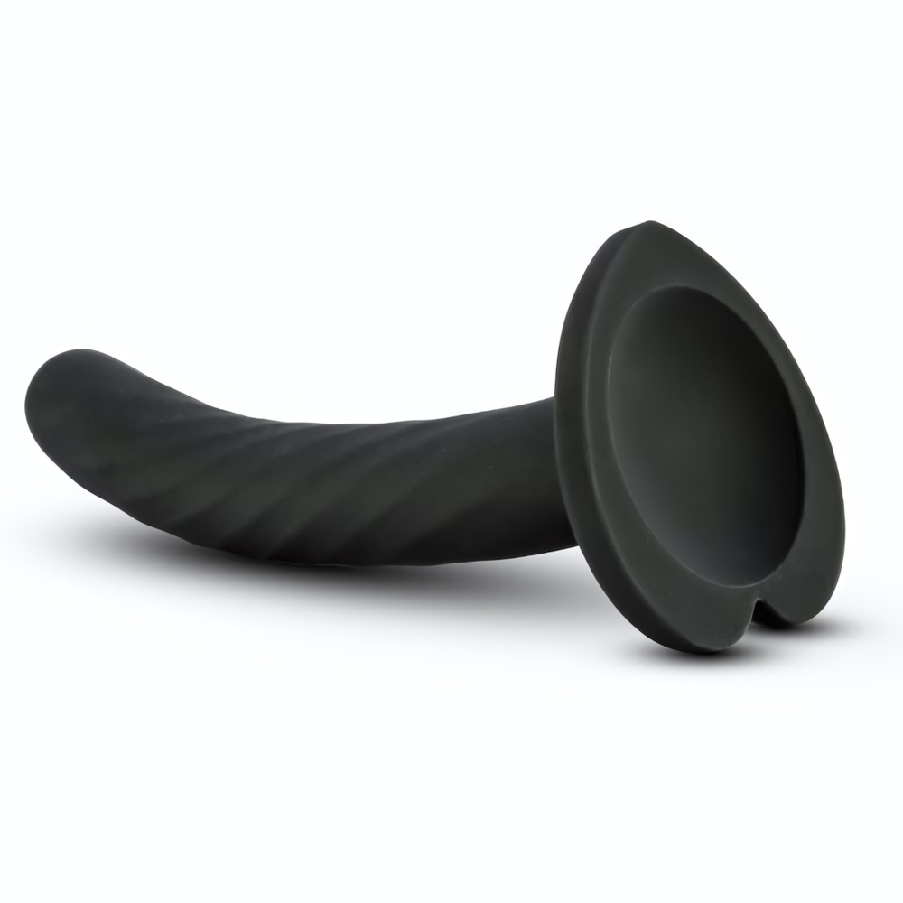 Черный анальный фаллоимитатор на присоске Twist Small - 11,4 см. (Цвет: черный)