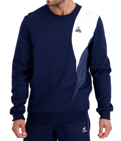 Куртка теннисная Le Coq Sportif SAISON 1 Crew Sweat N°1 SS23 - bleu nuit